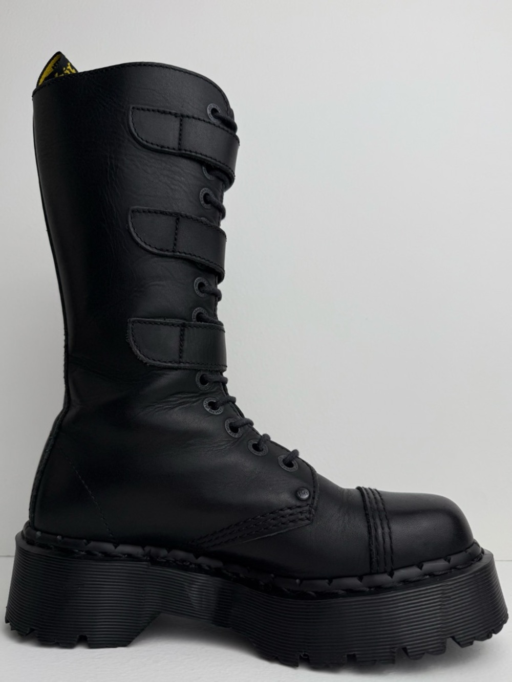 Vintage Dr. Martens 3A26 Holy Grail England Black Envy Platform Boots UK 4 - Picture 7 of 16